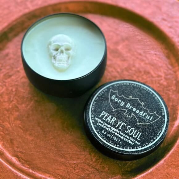 Pear Ye' Soul Wickless Candle: Anjou Pear White Musk Amber Scent - Picture 1 of 8